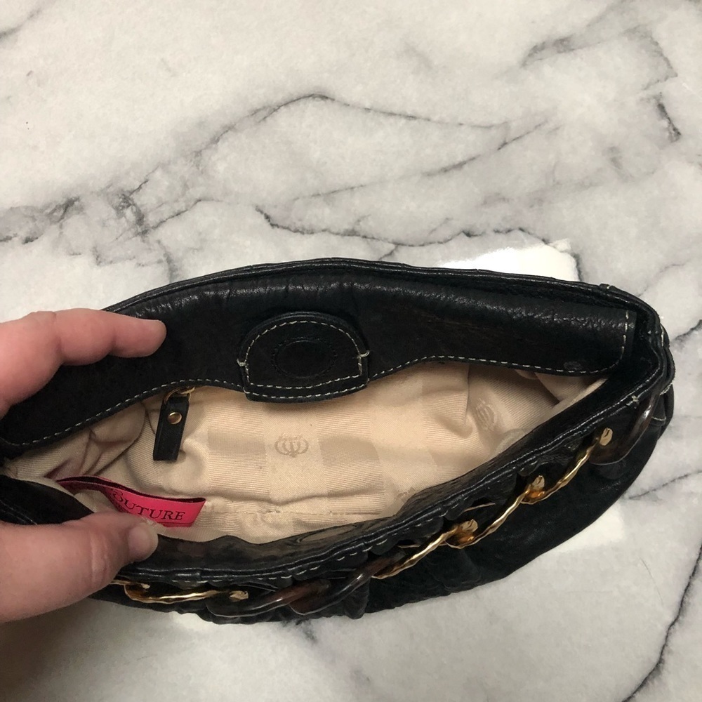 Juicy Couture Leather Chain Clutch With Pink Dust Bag - Picture 5 of 10